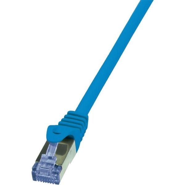 LogiLink PrimeLine - Koblingskabel - RJ-45 (hann) til RJ-45 (hann) - SFTP, PiMF - CAT 6a - halogenfri, formstøpt, uten hindringer - blå