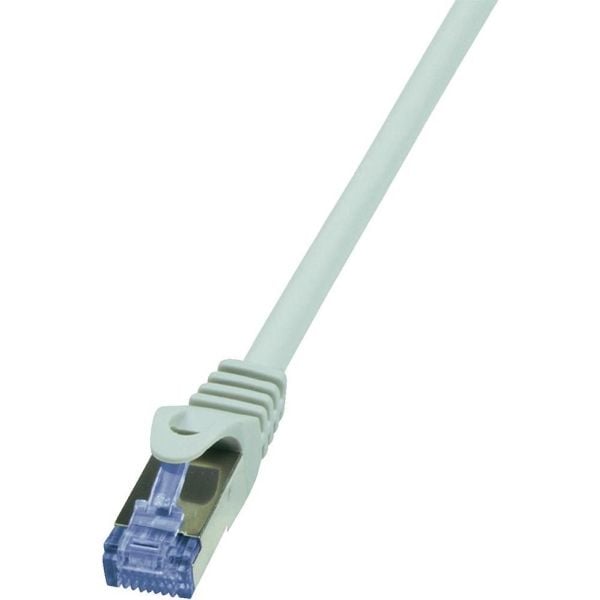 LogiLink PrimeLine - Koblingskabel - RJ-45 (hann) til RJ-45 (hann) - SFTP, PiMF - CAT 6a - halogenfri, formstøpt, uten hindringer - grå