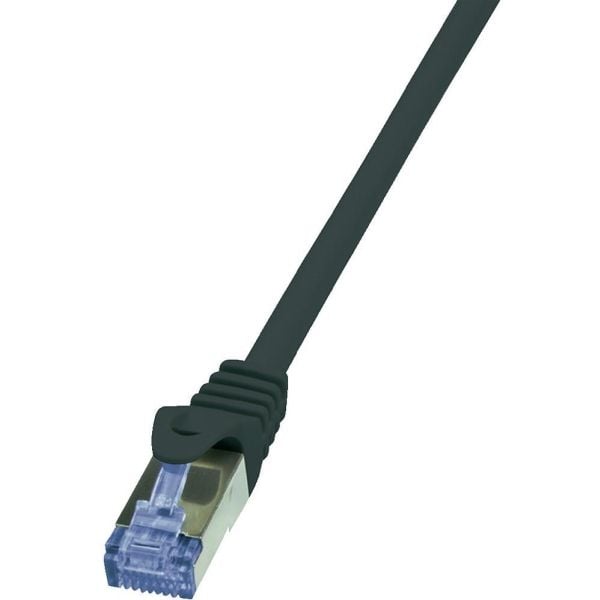LogiLink Cat6a S/FTP, 3m, 3 m, Cat6a, S/FTP (S-STP), RJ-45, RJ-45, Sort
