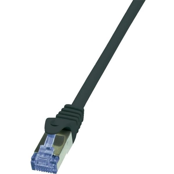 LogiLink Cat6a S/FTP, 2m, 2 m, Cat6a, S/FTP (S-STP), RJ-45, RJ-45, Sort