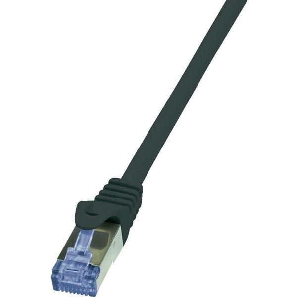 LogiLink Cat6a S/FTP, 7.5m, 7,5 m, Cat6a, S/FTP (S-STP), RJ-45, RJ-45, Sort