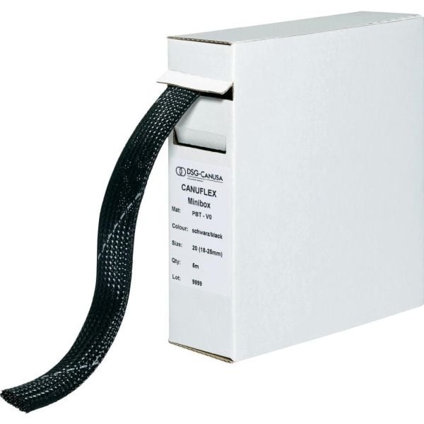 DSG Canusa Strømpeflexslang svart polyester 15 till 27 mm 10 m