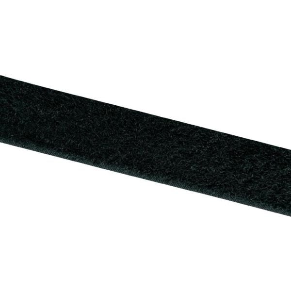 VELCRO® E001025330F1825 kardborreband för fastlimning Loop (L x B) 25000 mm x 25 mm svart 25 m