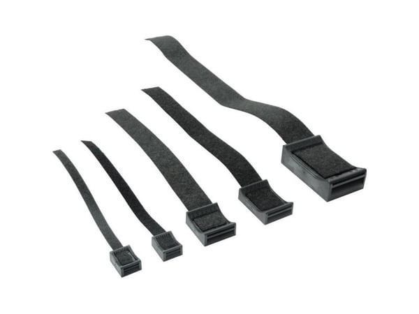 Hebotec borrelås-sokkel for samlebånd, med sokkel, for skrue, hefte- og lo-sky del (B x H) 20 mm x 180 mm svart 30 (3011-004-180)