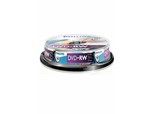 Philips DN4S4B10F - 10 x DVD-RW - 4.7 GB (120 min) 1x - 4x - spindel