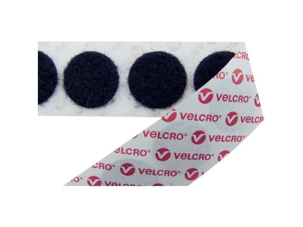 VELCRO® E20101533011425 Burrebåndpunkter til fastlimning Loop (Ø) 15 mm Sort 1300 stk