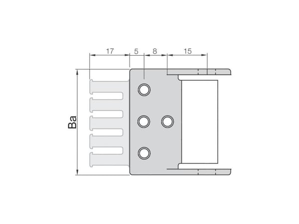 igus Easy Chain® E-Kette® E08 080.20.12PZ Tilslutningselement Trykknapprincip Tilslutningselement Trykknaprincip