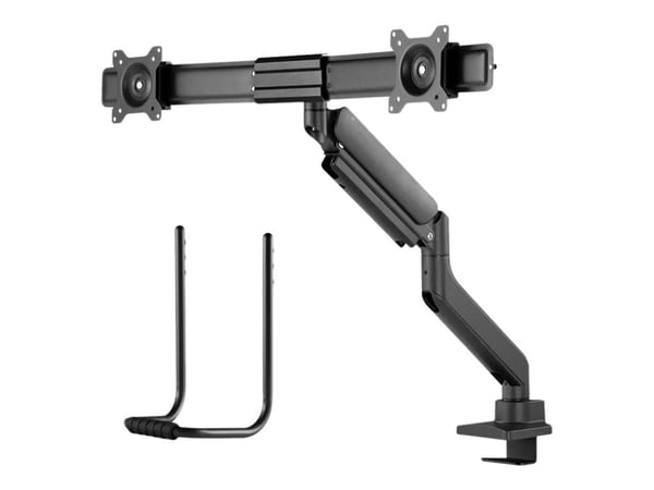 Neomounts DS75-450BL2 - Monteringssett (leddarm, maljeklemme, topfix-klemme) - full bevegelse - for 2 LCD-skjermer - svart - skjermstørrelse: 17"-3...