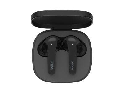 Belkin SoundForm Flow - True wireless-hodetelefoner med mikrofon - i øret - Bluetooth - aktiv støydemping - svart