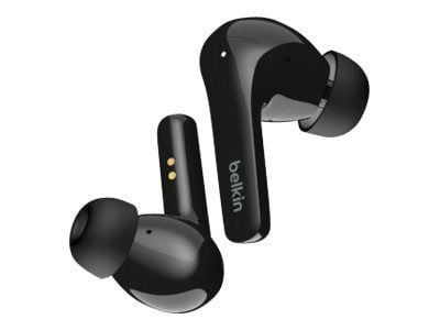 Belkin SoundForm Flow - True wireless-hodetelefoner med mikrofon - i øret - Bluetooth - aktiv støydemping - svart
