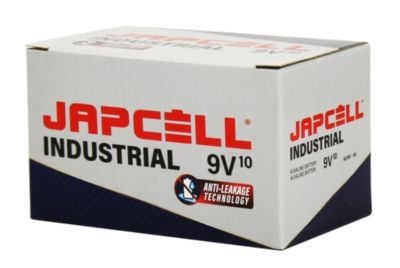 Japcell 9V / 6LR61 Industrial alkaline batterier - 10 stk. pakning