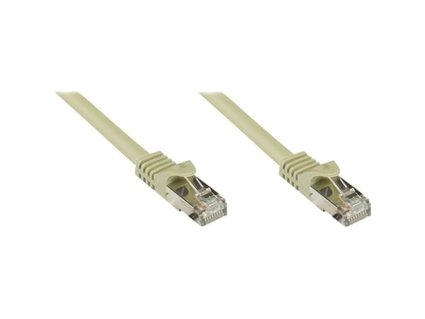 RJ45 patchkabel medCat.7 råkabel och snap-in kabelskoskydd (RNS®), S/FTP, PiMF, halogenfri, 600MHz, OFC, grå, 2m, Good Connections® (8070R-020)