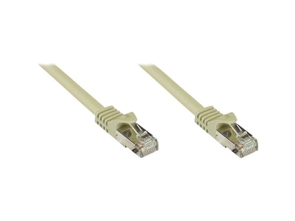 RJ45 patchkabel Cat.7 råkabel med RNS® låse-/avlastningsbeskyttelse S/FTP PiMF halogenfri 600MHz OFC grå 30 m Good Connections® (8070R-300)