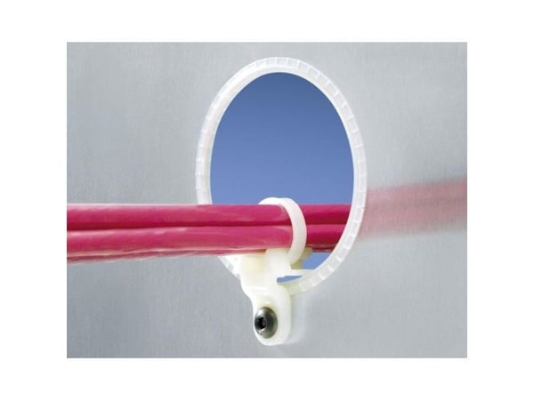 Panduit LHMS-S10-C, Nailon, Valkoinen, CE, UL, 19,1 mm, 17,8 mm, 100 kpl