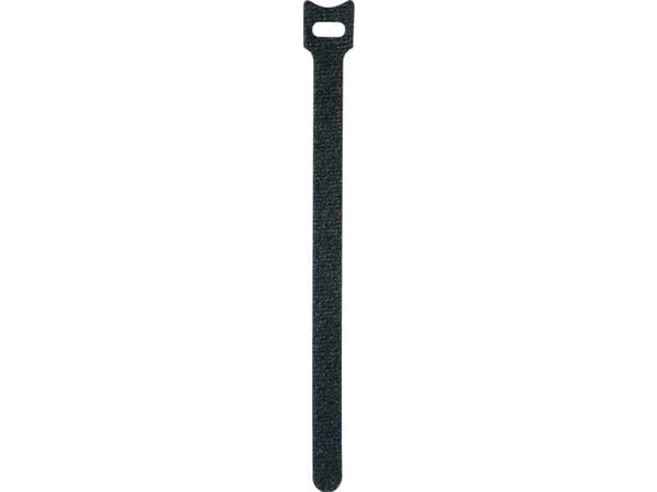 Toolcraft KL12X280SC, Hook & loop cable tie, Velcro, Musta, 28 cm, 12 mm, 16 kpl