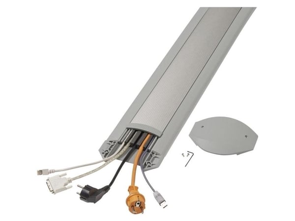 Serpa kabelbro 5.01047.7042 TPE (ljudneutral specialgummiblandning) ljusgrå, aluminium Antal kanaler: 5 1500 mm Innehåll: 1 set Serpa kabelbro 5.01047.7042 TPE (ljudneutral specialgummiblandning) ljusgrå, aluminium Antal kanaler: 5 1500 mm Innehåll: 1 set