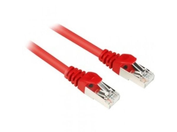 Sharkoon - Koblingskabel - RJ-45 (hann) til RJ-45 (hann) - SFTP - CAT 6 - rød
