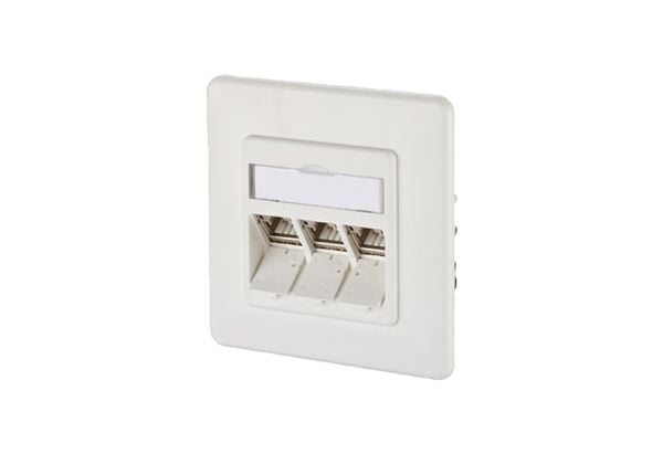 BTR Outlets Flush with 270° Modules - Upotettava pistorasia - CAT 6a - RJ-45 X 3