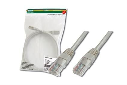 DIGITUS Professional - Patchkabel - RJ-45 (han) til RJ-45 (han) - 25 cm - UTP - CAT 5e - booted, formet - grå