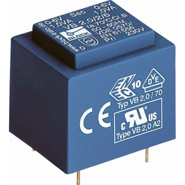 Block VB printtransformator 1,5/1/24 1×230 V, 1×24 V/AC 1,50 VA 63 mA
