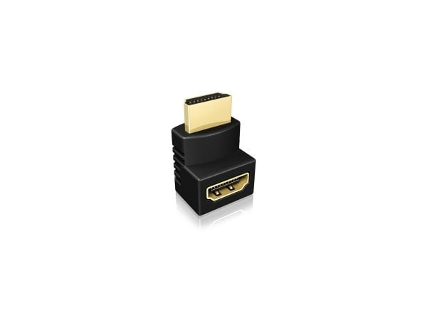 ICY BOX IB-CB009-1 - HDMI-adapter - HDMI hann til HDMI hunn - svart - 4K-støtte (en pakke 2)