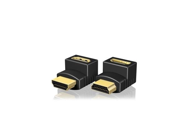 ICY BOX IB-CB009-1 - HDMI-adapter - HDMI hann til HDMI hunn - svart - 4K-støtte (en pakke 2)