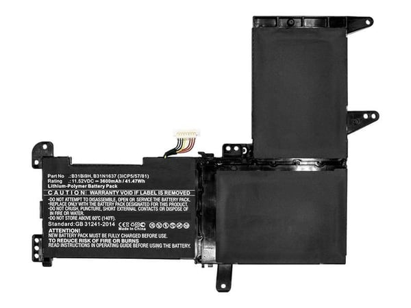 CoreParts - Batteri til bærbar PC - litiumpolymer - 3600 mAh - 41.5 Wh - svart - for ASUS N580GD; VivoBook Pro 15