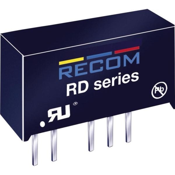 RECOM RD-1215D DC/DC-muunnin, piirilevy 12 V/DC 15 V/DC, -15 V/DC 66 mA 2 W Lähtöjen lukumäärä: 2 x