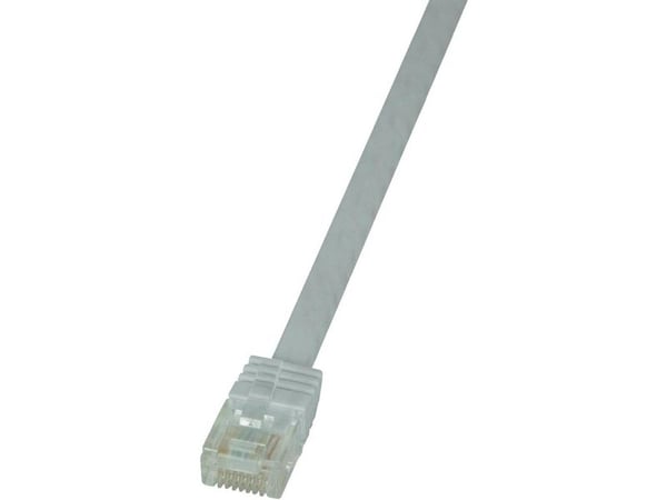 LogiLink SlimLine - Koblingskabel - RJ-45 (hann) til RJ-45 (hann) - UTP - CAT 6 - flat - hvit