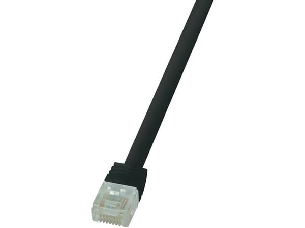LogiLink SlimLine - Koblingskabel - RJ-45 (hann) til RJ-45 (hann) - UTP - CAT 6 - flat - svart
