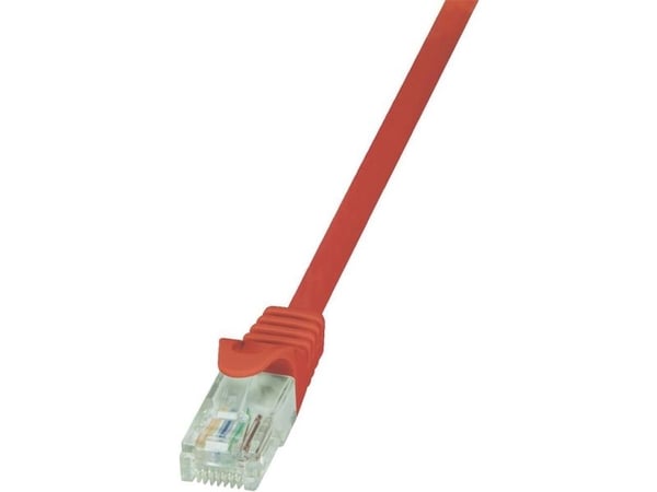 LogiLink EconLine - Koblingskabel - RJ-45 (hann) til RJ-45 (hann) - UTP - CAT 6 - rød