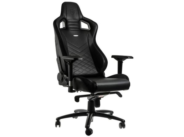 Noblechairs EPIC SERIES - Stol - direktør - armlener - T-formet - tipping - roterende - aluminium, polyuretan, stål, PU-kunstlær, åpencelleskum - s...