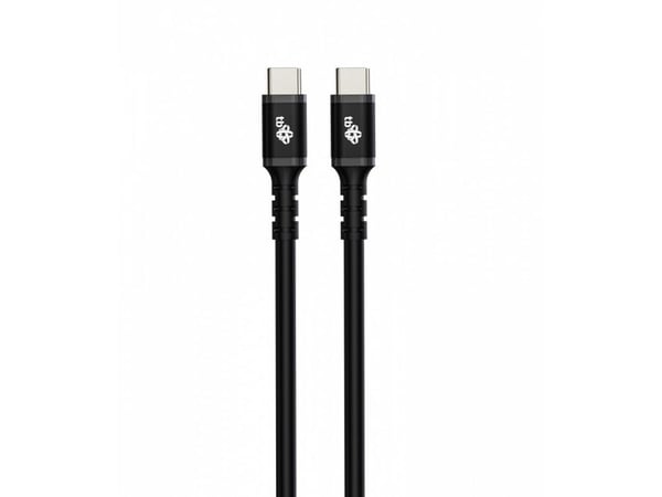 USB-C til USB-C-kabel 1 m silikon svart