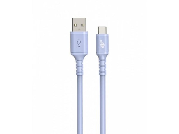 USB-USB C-kaapeli 1m. silikoni violetti