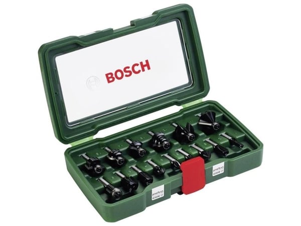 Bosch - Routerspissett - 15 deler - 8 mm