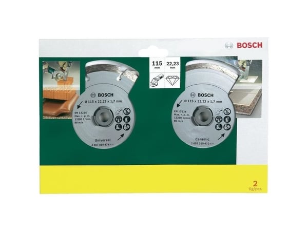 Bosch - Timanttinen leikkuukiekko - 2 kpl - 115 mm