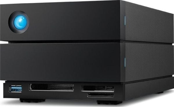 LaCie 2big Dock STLG20000400 - Harddiskarray - 20 TB - 2 brønner (SATA-600) - HDD 10 TB x 2 - Thunderbolt 4, USB 3.2 Gen 2 (ekstern) - med 5-års Re...