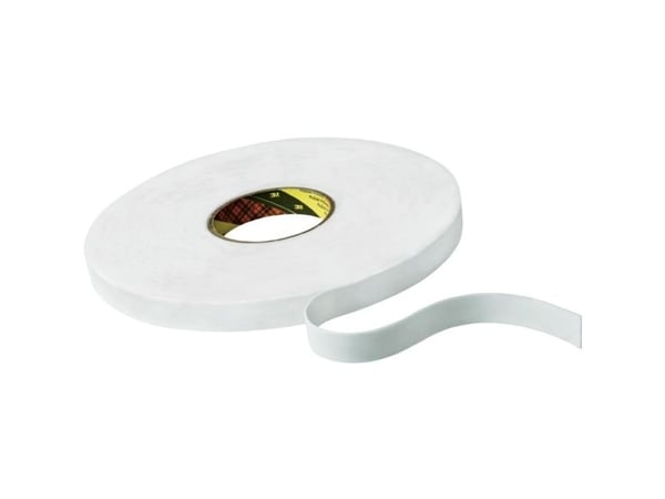 3M dobbeltsidig tape med bærer (L x B) 66 m x 19 mm hvit polyetylenskum 9508W, innhold: 1 R (KT777306350)