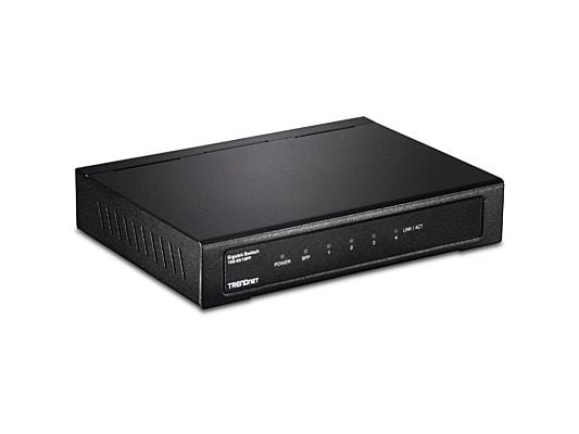 TRENDnet TEG S51SFP - Switch - ikke-styrt - 4 x 10/100/1000 + 1 x Gigabit SFP - veggmonterbar - TAA-samsvar