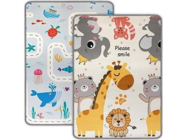 Milly Mally lekeplassmatte vendbar - 4685 - KINDER - SEA AND AFRICA - størrelse: 120x178 cm