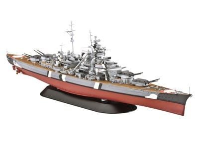 Plastmodell av krigsskipet Bismarck