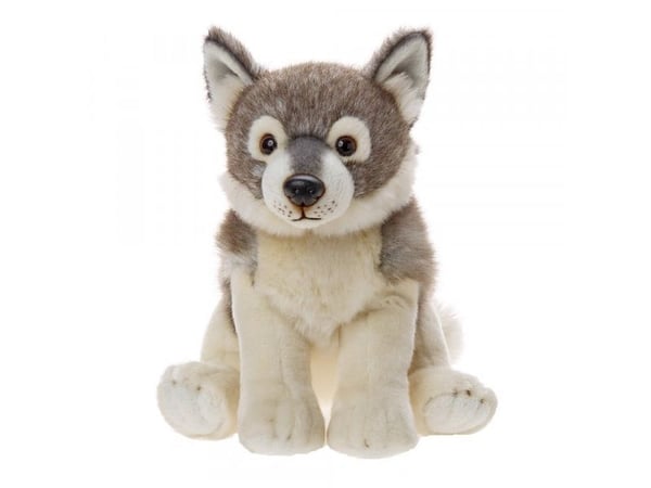 Varg-maskot grå 23 cm