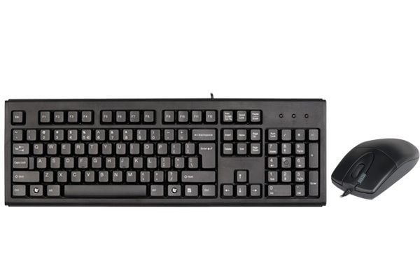 A4Tech KM-72620D - Tastatur- og mussett - USB - USA - svart