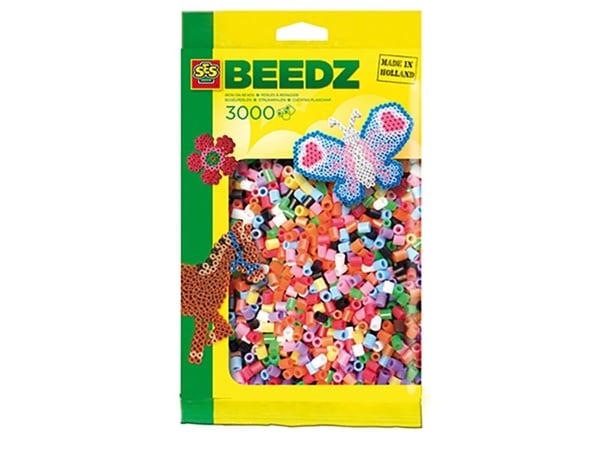SES Creative Beedz Children''s packet of 3000 Mix Basic Iron-on Beads, Pärlor till pärlplattor, 3000 styck, Multifärg, Pojke/flicka, 5 År, 12 År