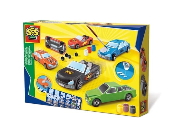 SES Creative Casting and painting - cars, Lasten valu-/maalisetti, 5 vuosi/vuosia, Monivärinen