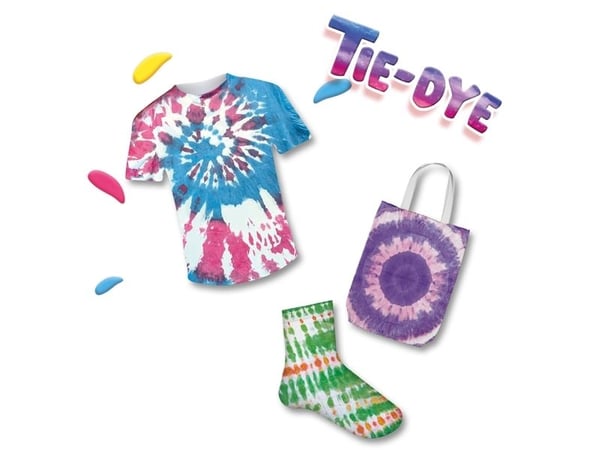 SES Creative Tie-dye textile paint, Blå, Grønn, Oransje, Lilla, Rød, Gult, Tekstil maling, Væske