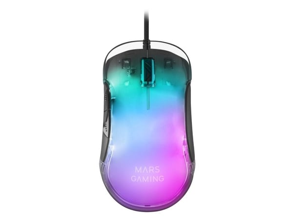 Mars Gaming MMGLOW, Oikeakätinen, USB A-tyyppi, 12800 DPI, Musta