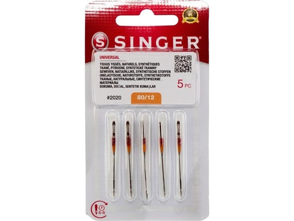 SINGER nål M2020-12/80 blisteri 5 stk.