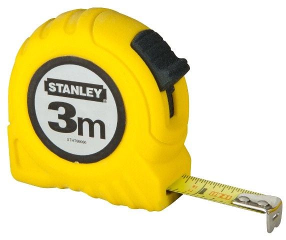 Stanley - Målebånd - 3 m - bladbredde: 12.7 mm