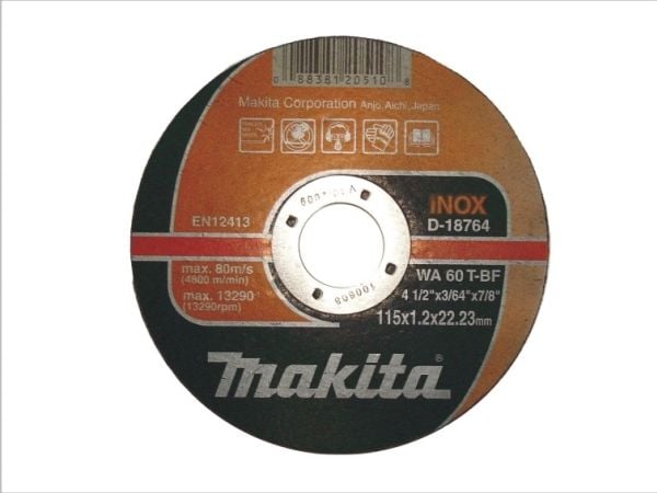 Makita kappeskive for rustfritt stål INOX - 125x22,2x1,2 mm (D-18770)
